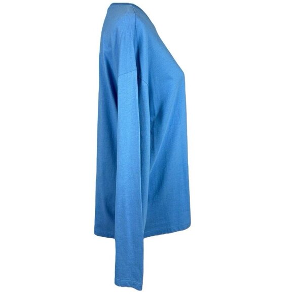 Everlane Women's NWT Bluebell The Relaxed Long Sleeve Organic Crew T-Shirt M/C43 - Picture 2 of 15